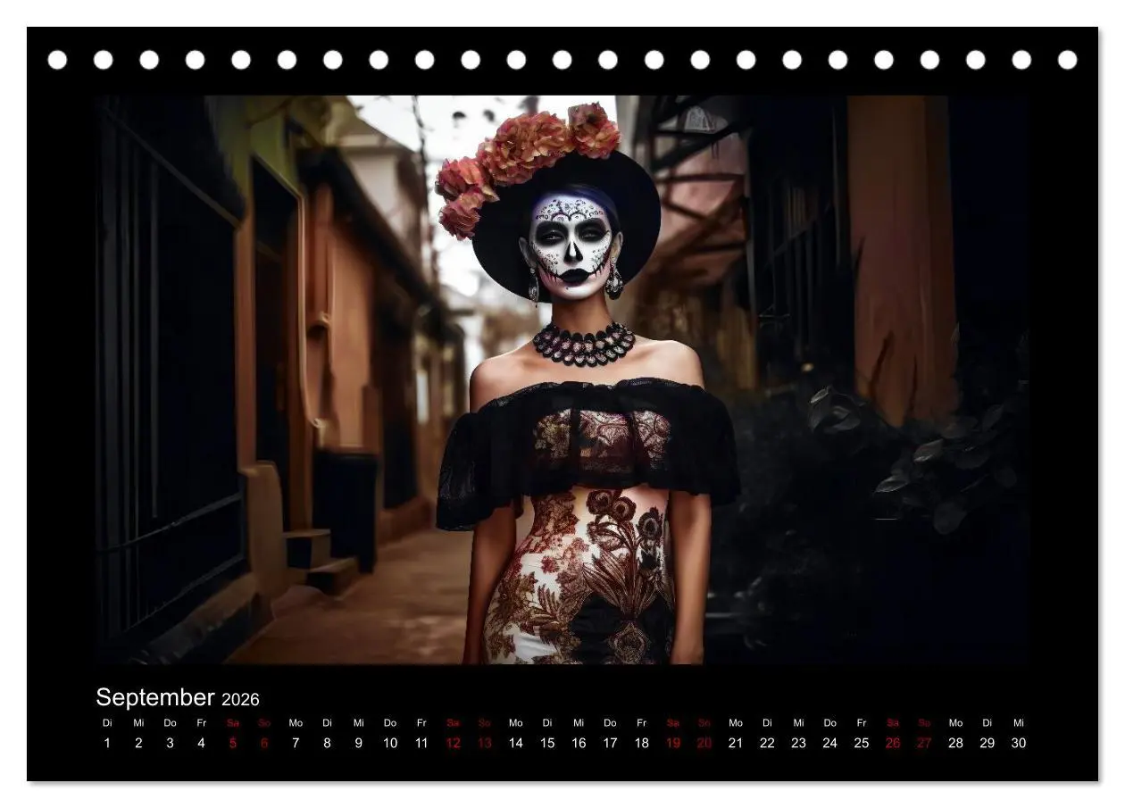 Bild: 9783457523490 | Festliche Dia de Muertos Porträts (Tischkalender 2026 DIN A5 quer),...