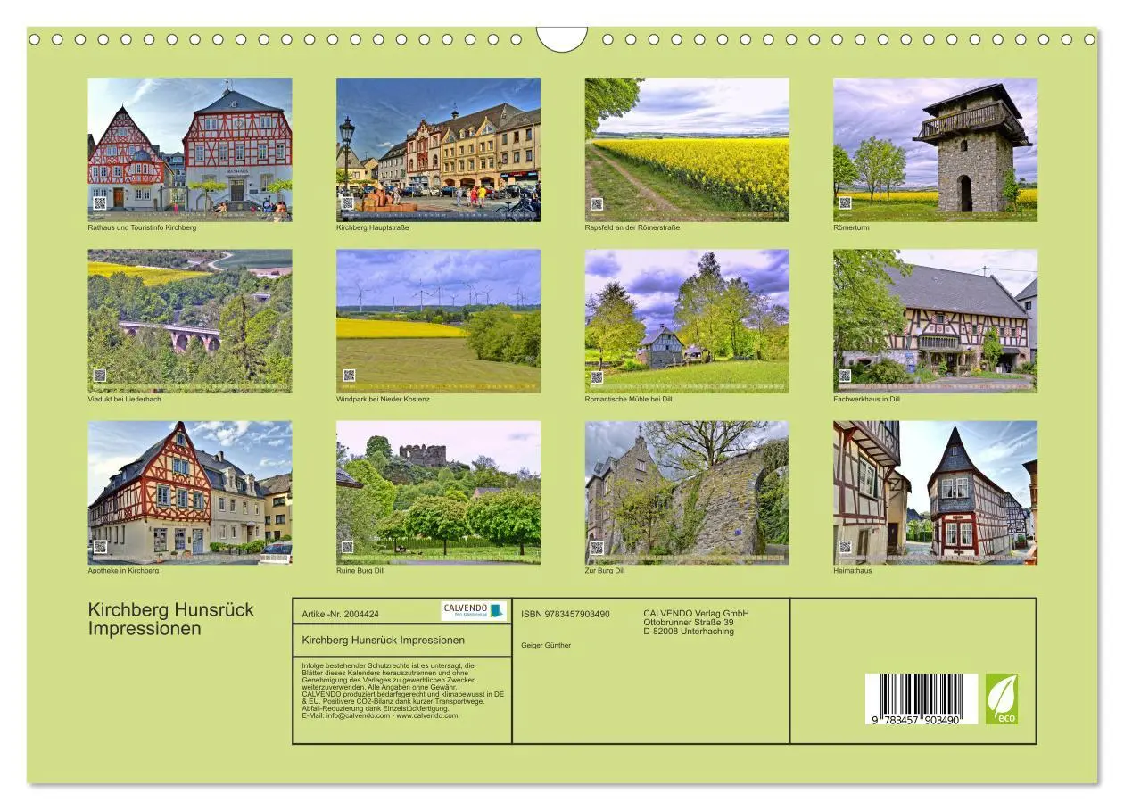 Bild: 9783457903490 | Kirchberg Hunsrück Impressionen (Wandkalender 2026 DIN A3 quer),...