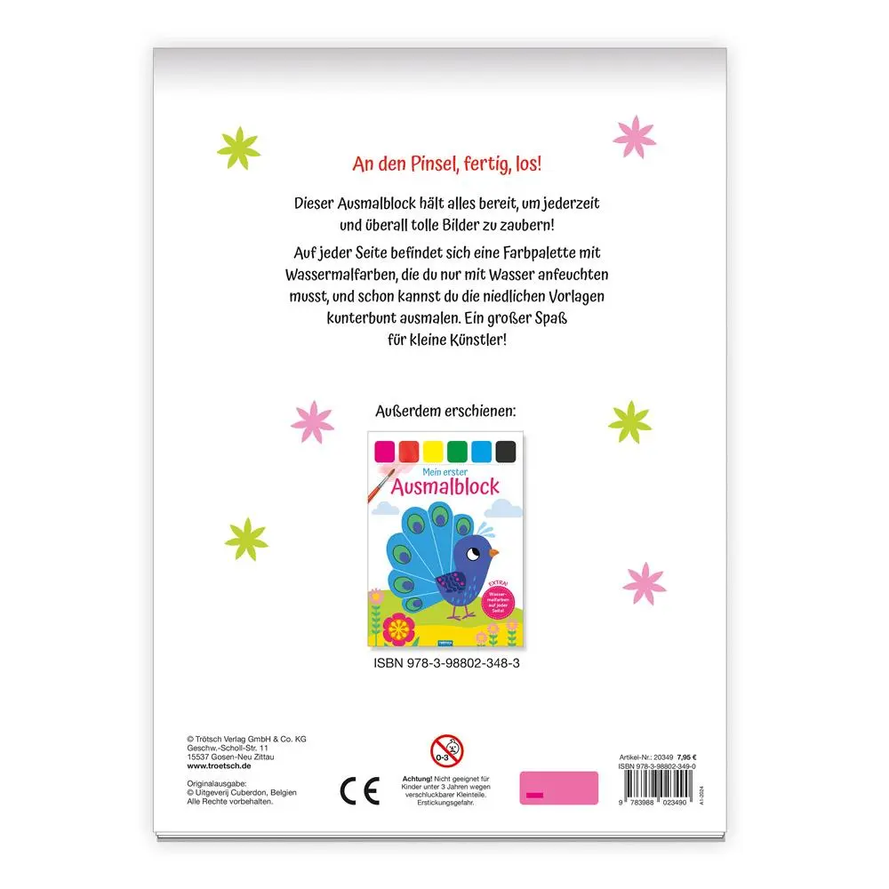 Bild: 9783988023490 | Trötsch Malbuch Mein erster Ausmalblock Biene | KG | Taschenbuch