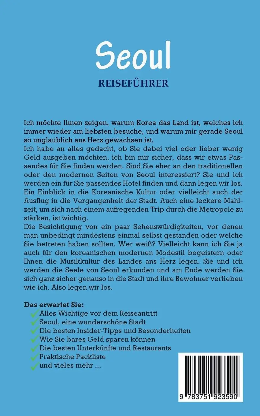 Rückseite: 9783751923590 | Seoul Reiseführer: Der perfekte Reiseführer für einen...