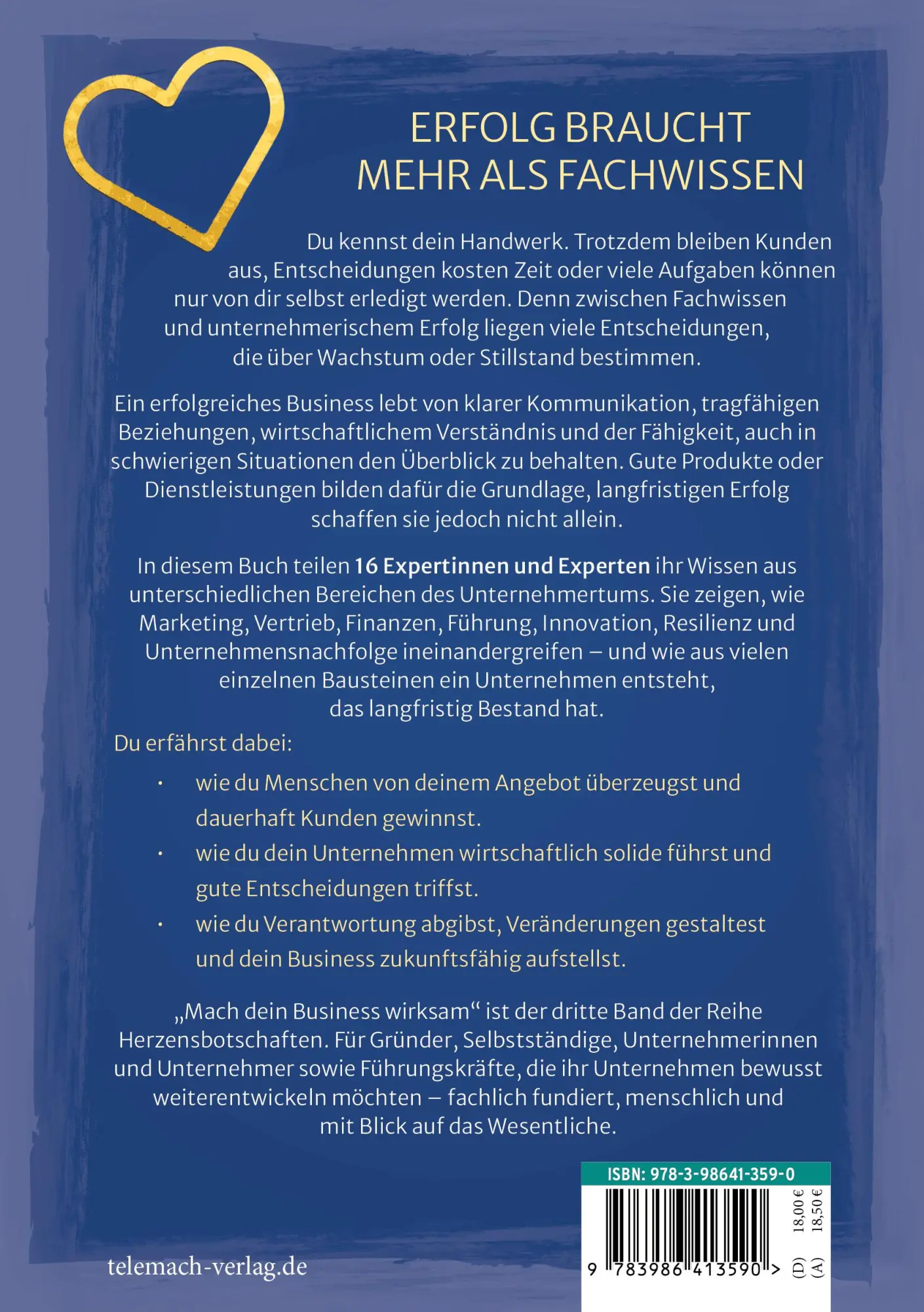 Rückseite: 9783986413590 | Mach dein Business wirksam | Thomas Göller (u. a.) | Taschenbuch