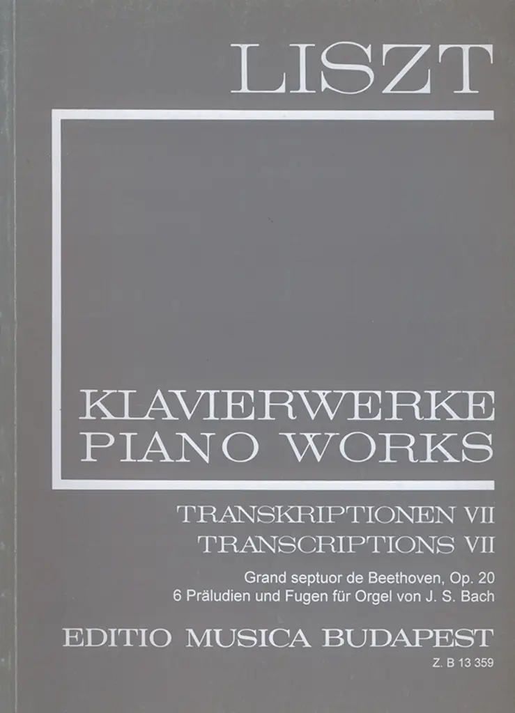 Cover: 9790080133590 | Transcriptions VII (II/22) | Franz Liszt | EMB Liszt Works | Buch