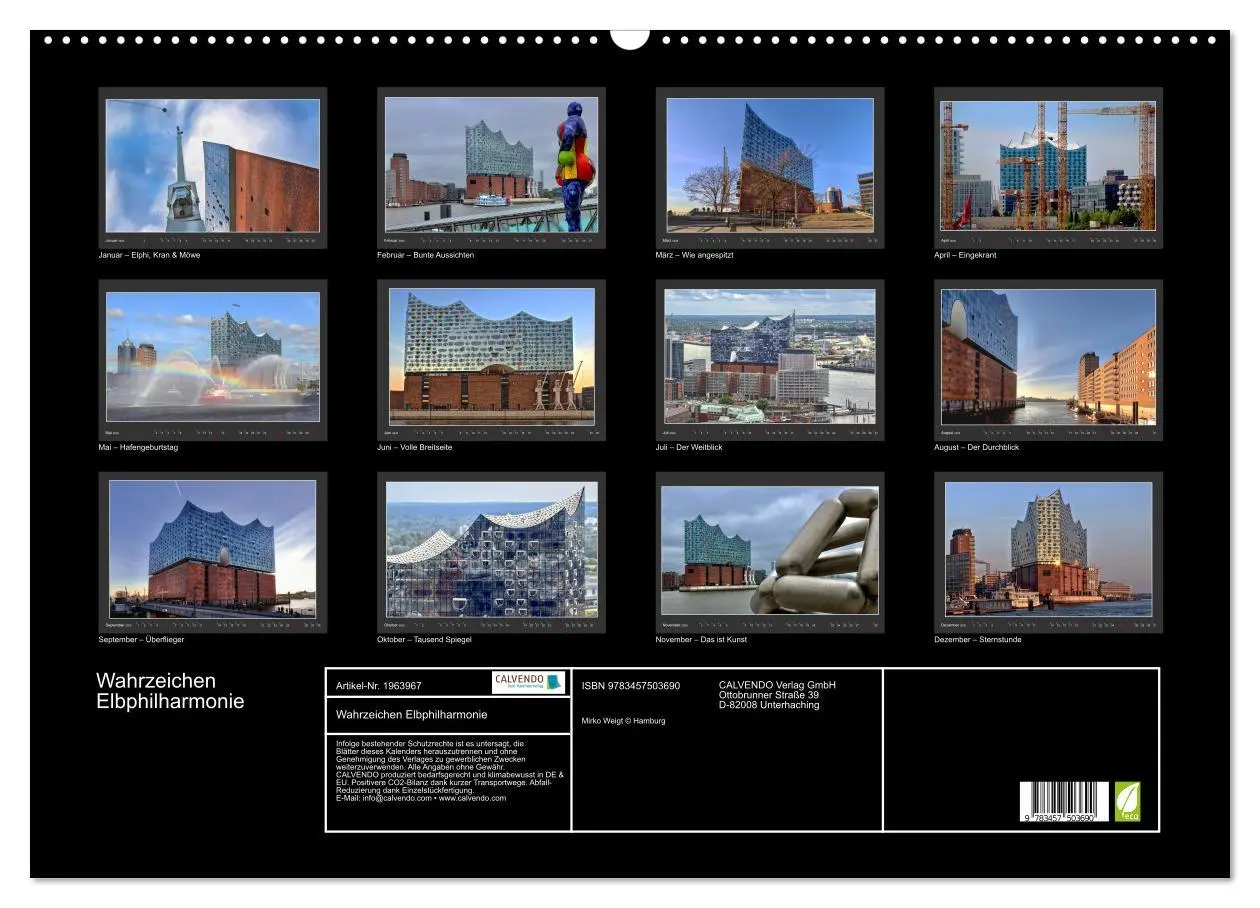 Bild: 9783457503690 | Wahrzeichen Elbphilharmonie (Wandkalender 2026 DIN A2 quer),...
