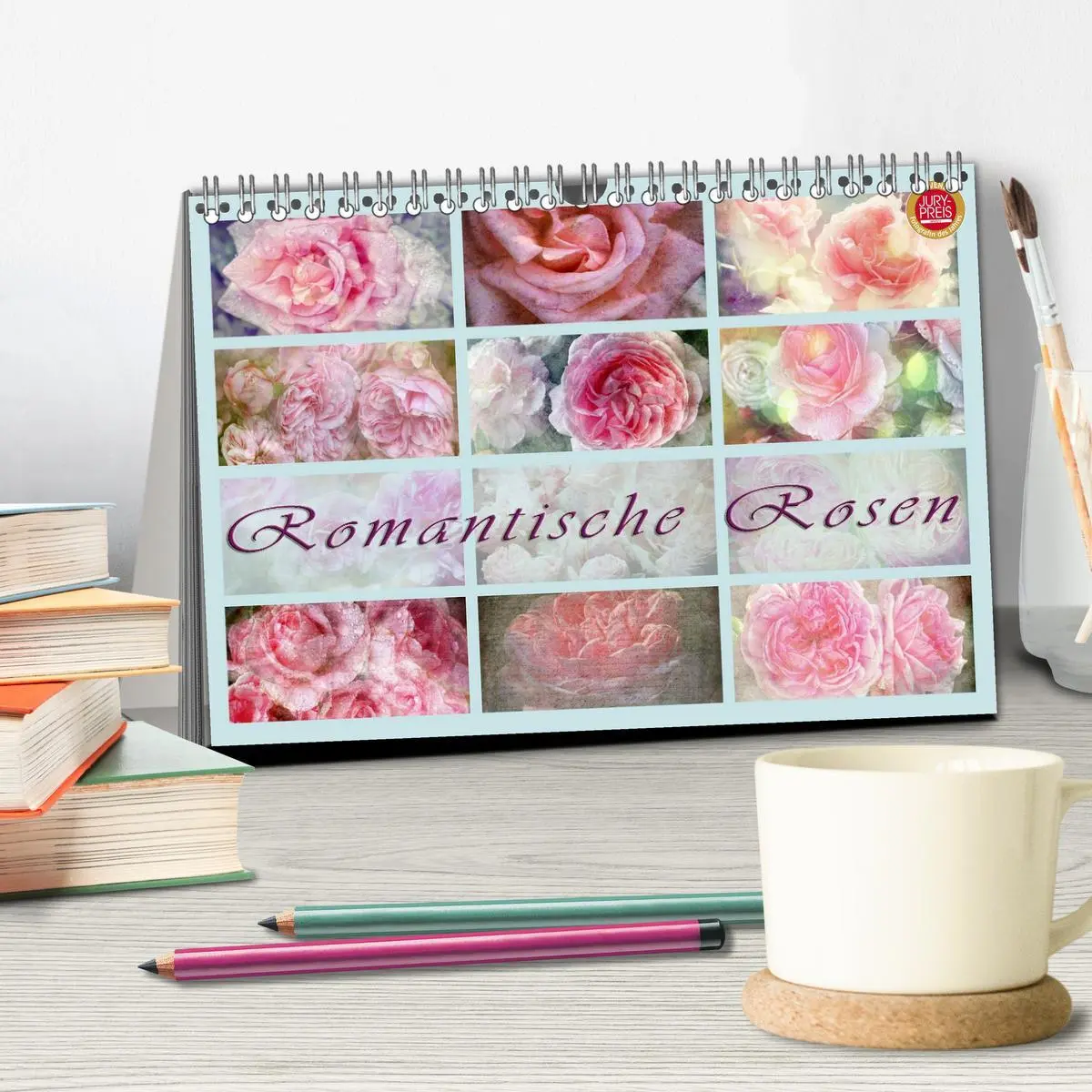 Bild: 9783516143690 | Romantische Rosen (Tischkalender 2026 DIN A5 quer), CALVENDO...