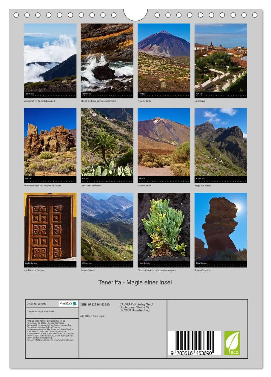 Bild: 9783516453690 | Teneriffa - Magie einer Insel (Wandkalender 2026 DIN A4 hoch),...