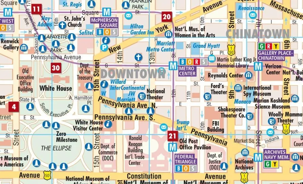 Bild: 9783866093690 | Washington D.C. 1 : 15 000 | (Land-)Karte | Borch Maps | 2 S. | 2024