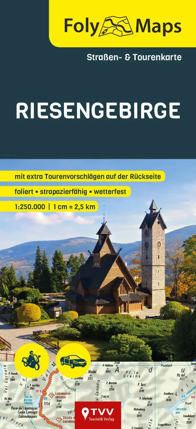 Cover: 9783937063690 | FolyMaps Riesengebirge 1:250 000 | Straßen- und Tourenkarte | Deutsch