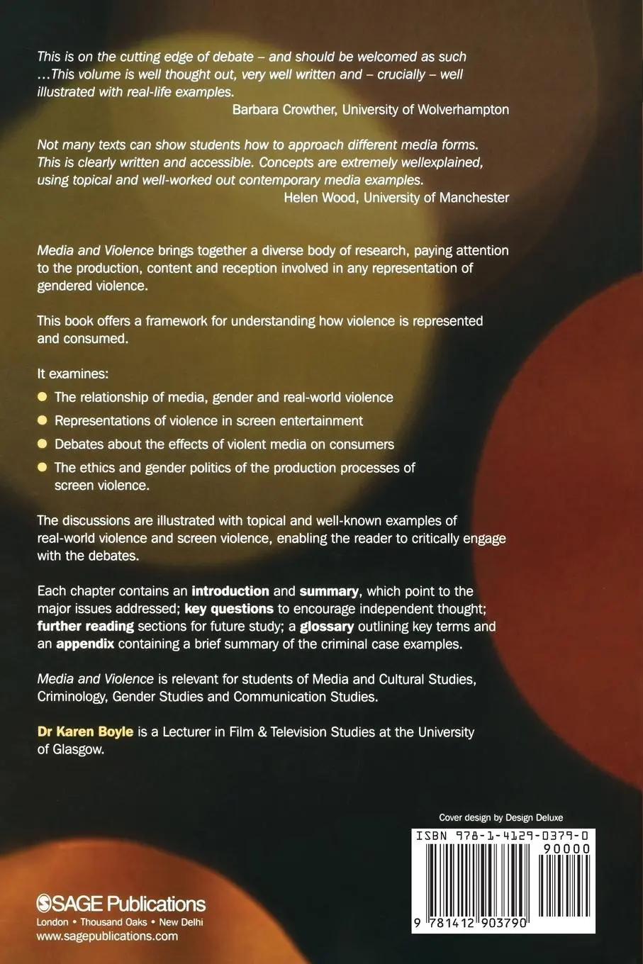 Rückseite: 9781412903790 | Media and Violence | Gendering the Debates | Karen Boyle | Taschenbuch