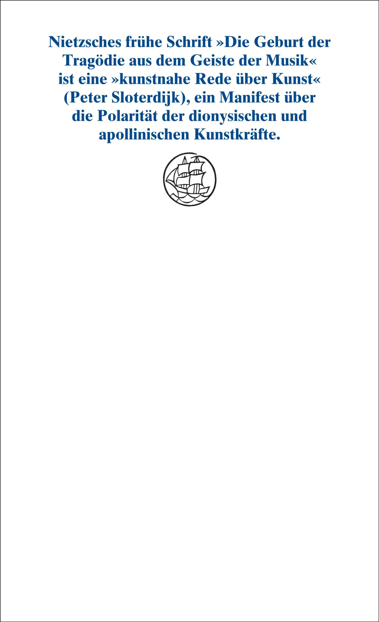 Rückseite: 9783458343790 | Die Geburt der Tragödie aus dem Geiste der Musik | Friedrich Nietzsche