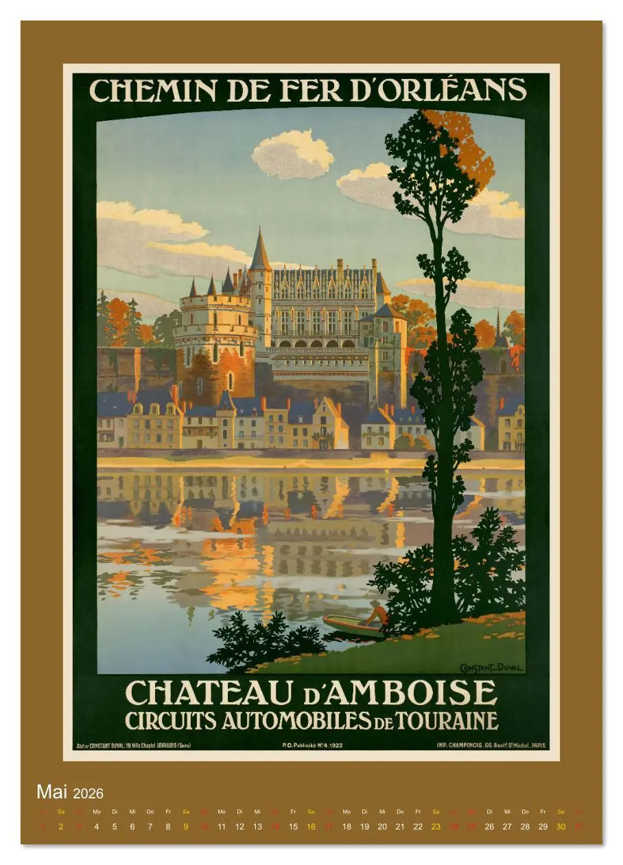 Bild: 9783516373790 | Historische Reiseplakate (Wandkalender 2026 DIN A4 hoch), CALVENDO...