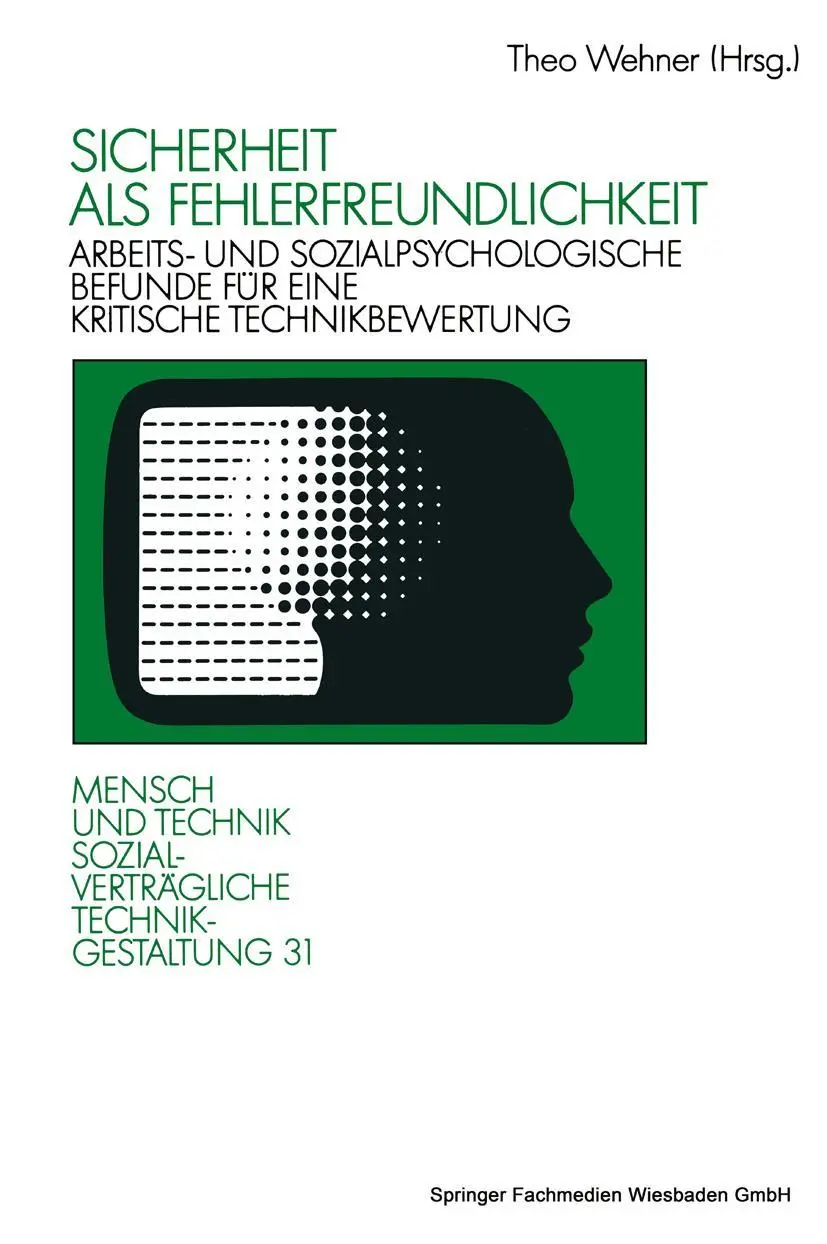 Cover: 9783531123790 | Sicherheit als Fehlerfreundlichkeit | Theo Wehner | Taschenbuch | 1992