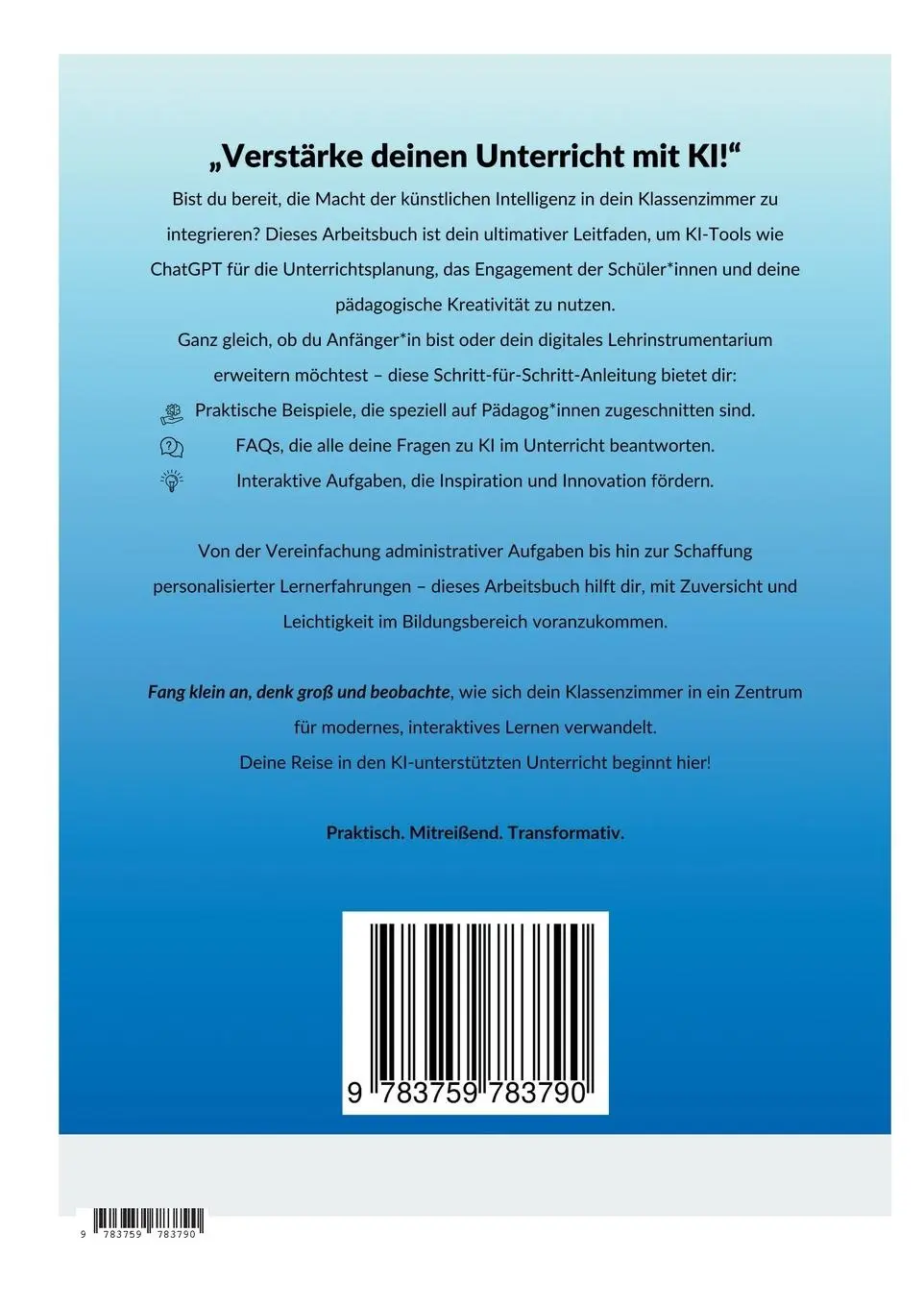 Rückseite: 9783759783790 | Künstliche Intelligenz trifft Klassenzimmer | Julia Höger-Pelzer