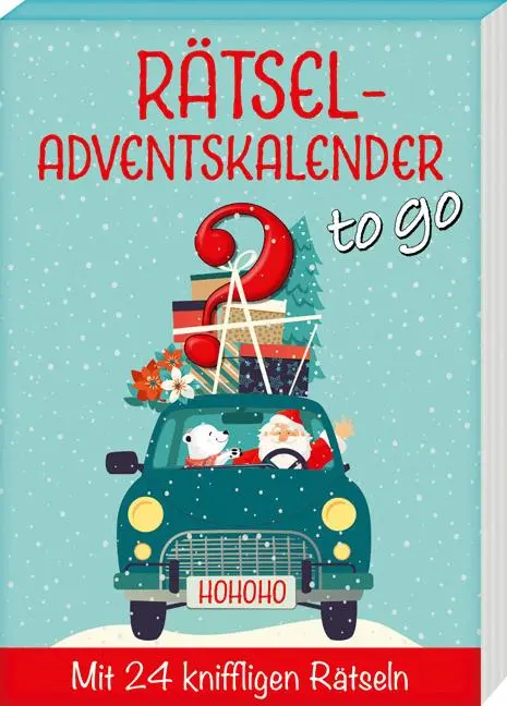 Cover: 9783780613790 | Rätseladventskalender to go 5 | Mit 24 kniffligen Rätseln | Schwarz