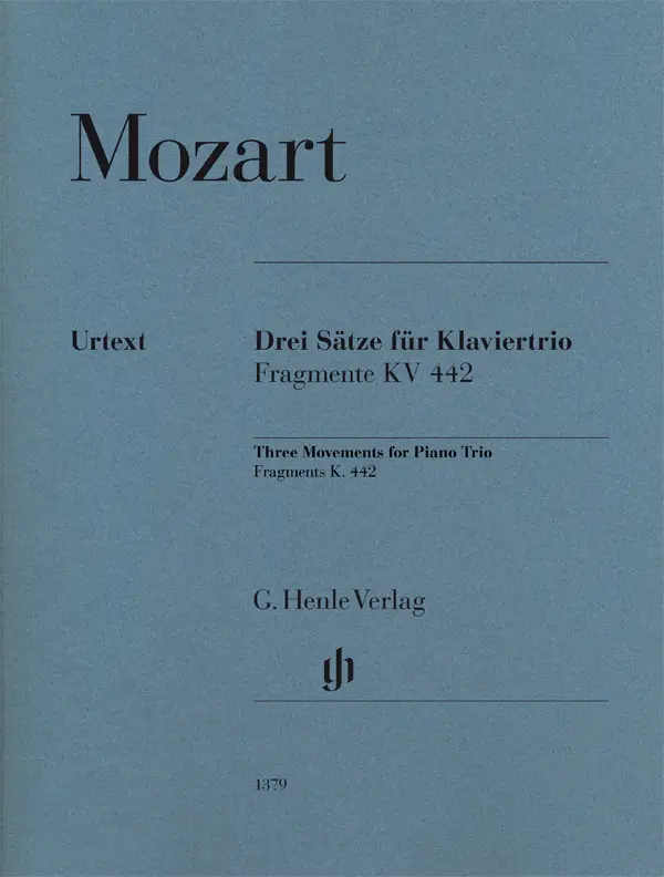 Cover: 9790201813790 | Three Movements For Piano Trio | Fragments K. 442 | Mozart | Buch