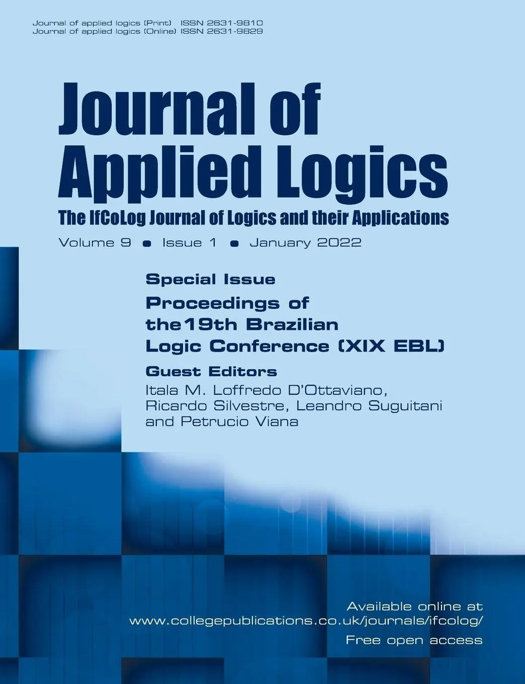 Cover: 9781848903890 | Journal of Applied Logics. The IfCoLog Journal of Logics and their...