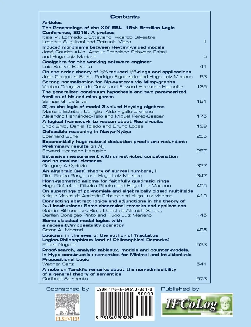 Rückseite: 9781848903890 | Journal of Applied Logics. The IfCoLog Journal of Logics and their...
