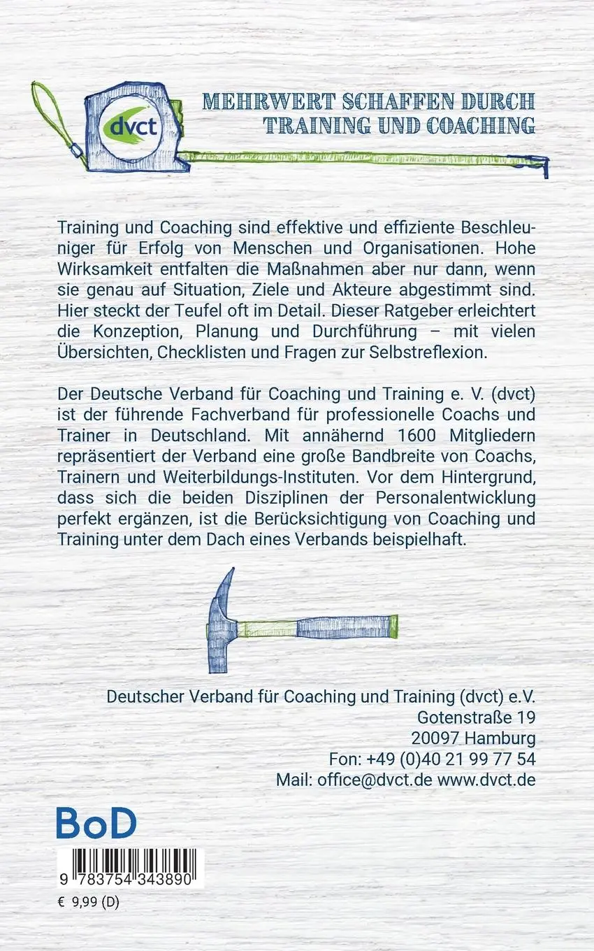 Rückseite: 9783754343890 | Mehrwert schaffen durch Training und Coaching | Dvct e. V. | Buch