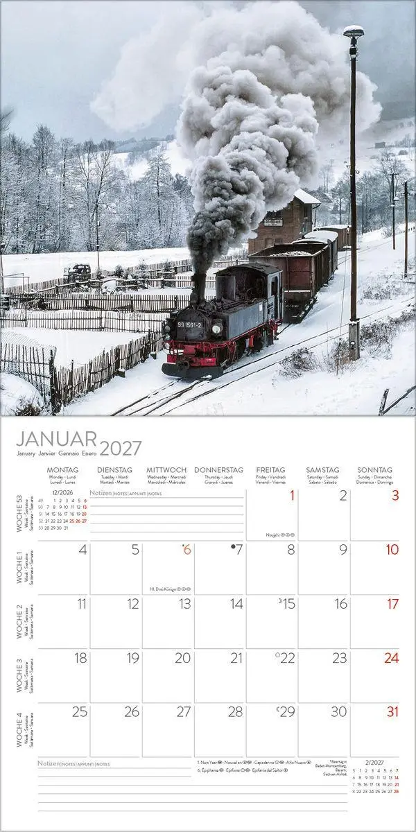 Bild: 9783819303890 | Eisenbahnen 2027 | Verlag Korsch | Kalender | 13 S. | Deutsch | 2027