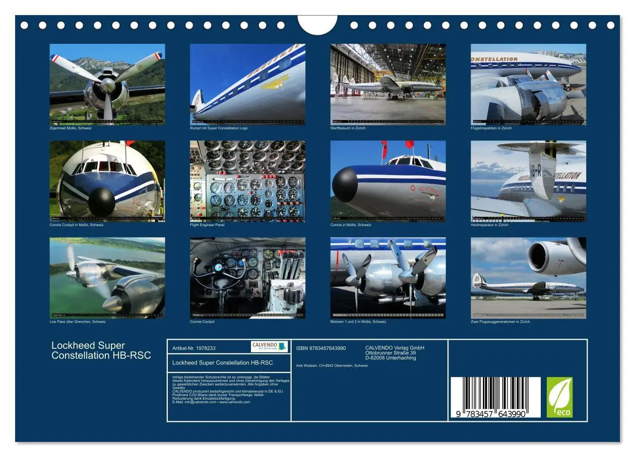 Bild: 9783457643990 | Lockheed Super Constellation HB-RSC (Wandkalender 2026 DIN A4...