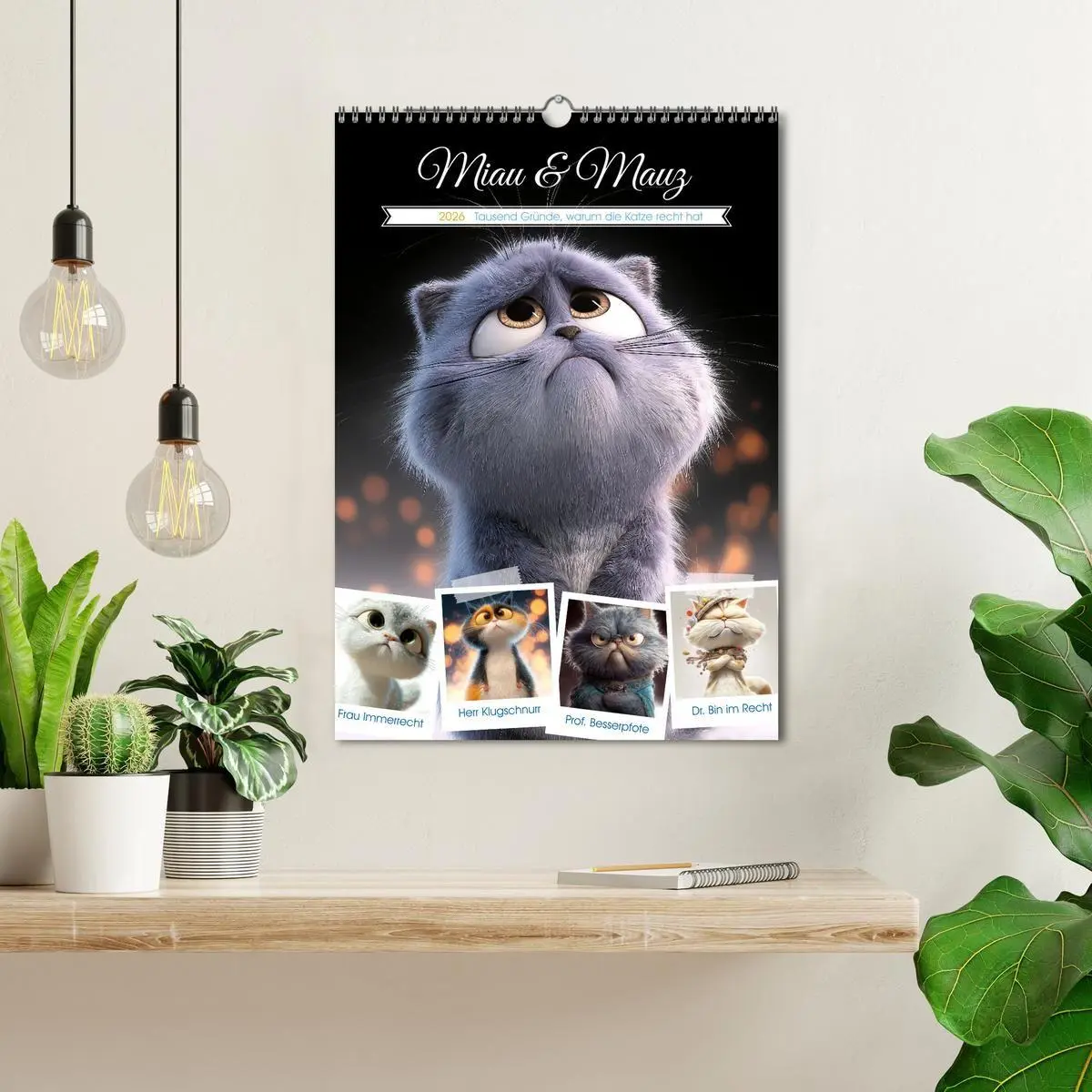 Bild: 9783516663990 | Miau &amp; Mauz (Wandkalender 2026 DIN A3 hoch), CALVENDO Monatskalender