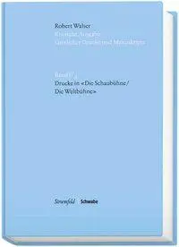 Cover: 9783796533990 | Robert, W: Kritische Robert Walser-Ausgabe (KWA) | Walser Robert