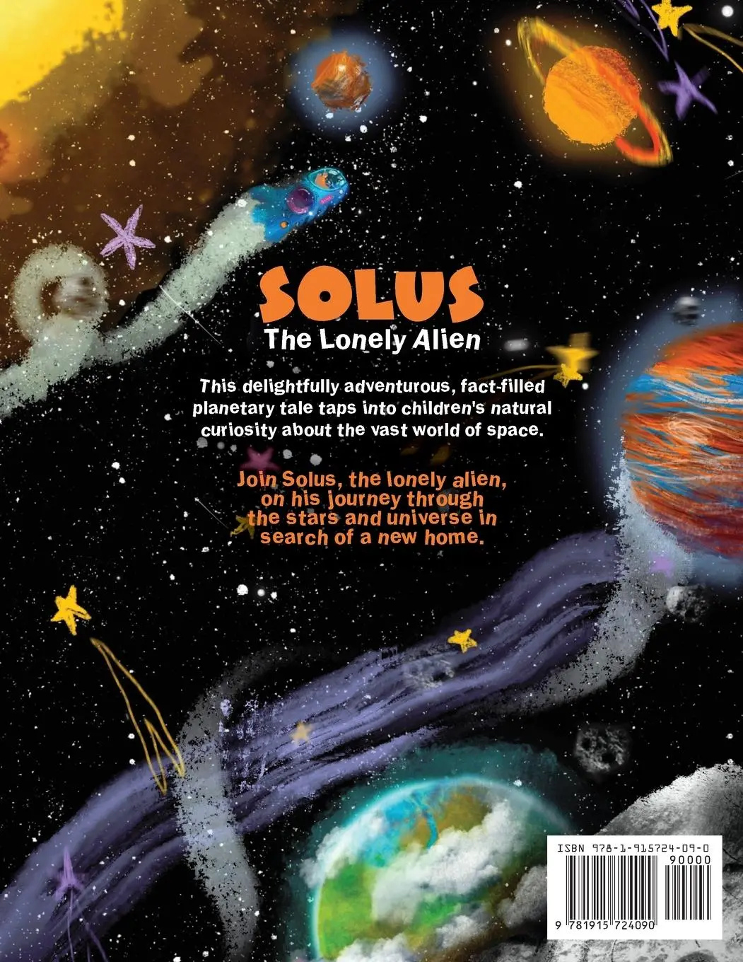 Rückseite: 9781915724090 | Solus The Lonely Alien. A Space Adventure Through The Solar System.