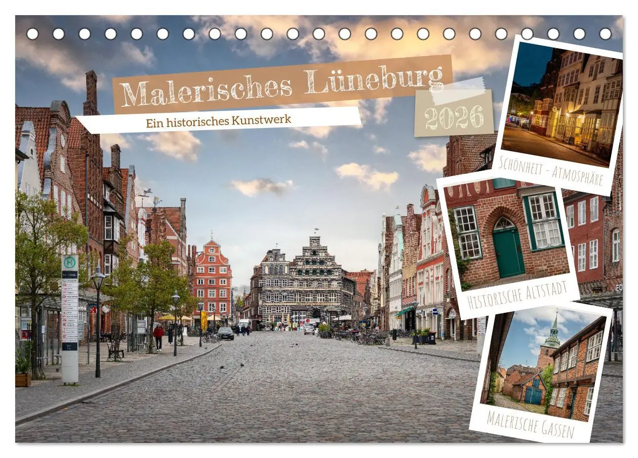 Cover: 9783457464090 | Malerisches Lüneburg (Tischkalender 2026 DIN A5 quer), CALVENDO...