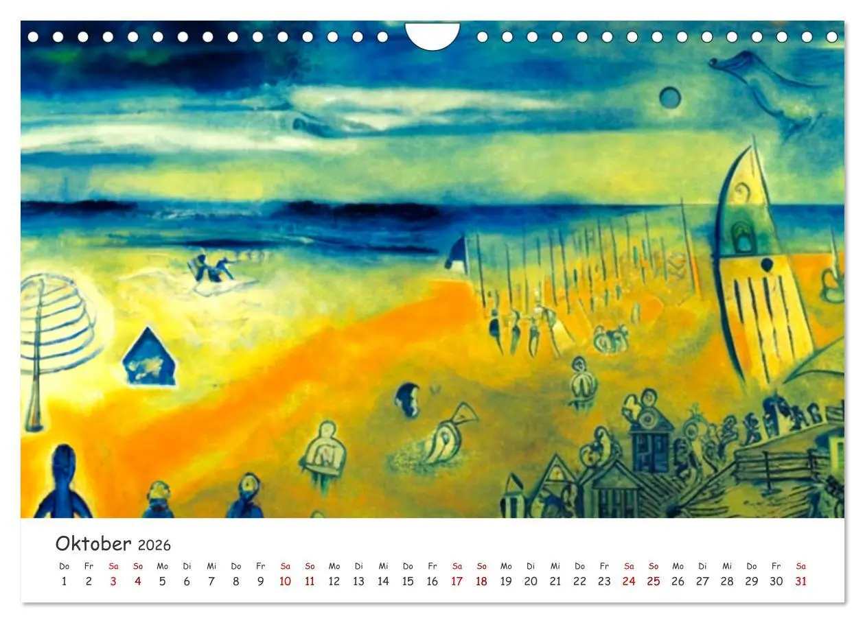 Bild: 9783457534090 | Ostsee Kunstwerke (Wandkalender 2026 DIN A4 quer), CALVENDO...