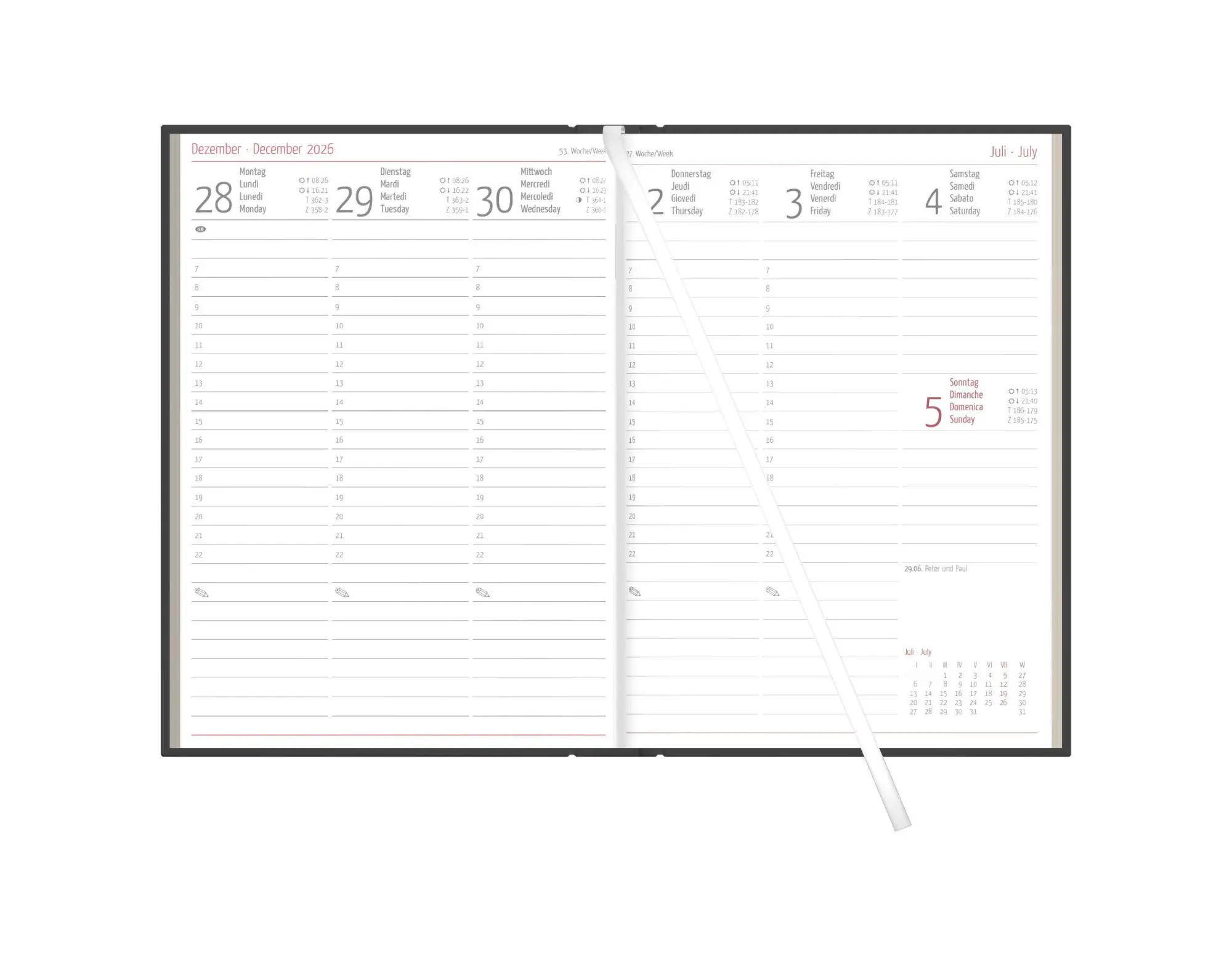 Bild: 4069095014190 | Wochenbuch Blauer Engel* anthrazit 1W/2S 2027 | KG | Buch | 128 S.