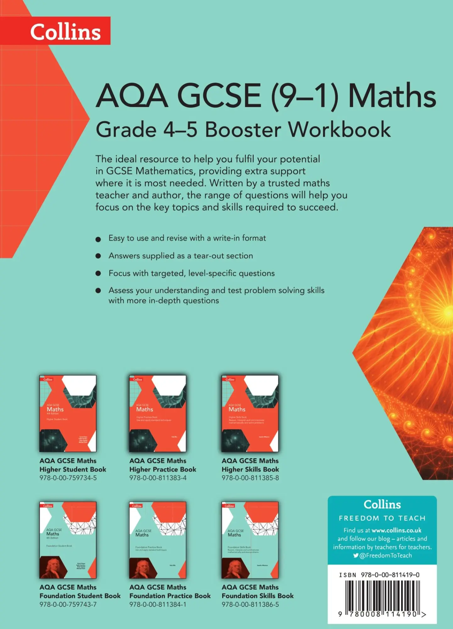 Rückseite: 9780008114190 | Aqa GCSE (9-1) Maths Grade 4-5 Booster Workbook | Greg Byrd | Buch