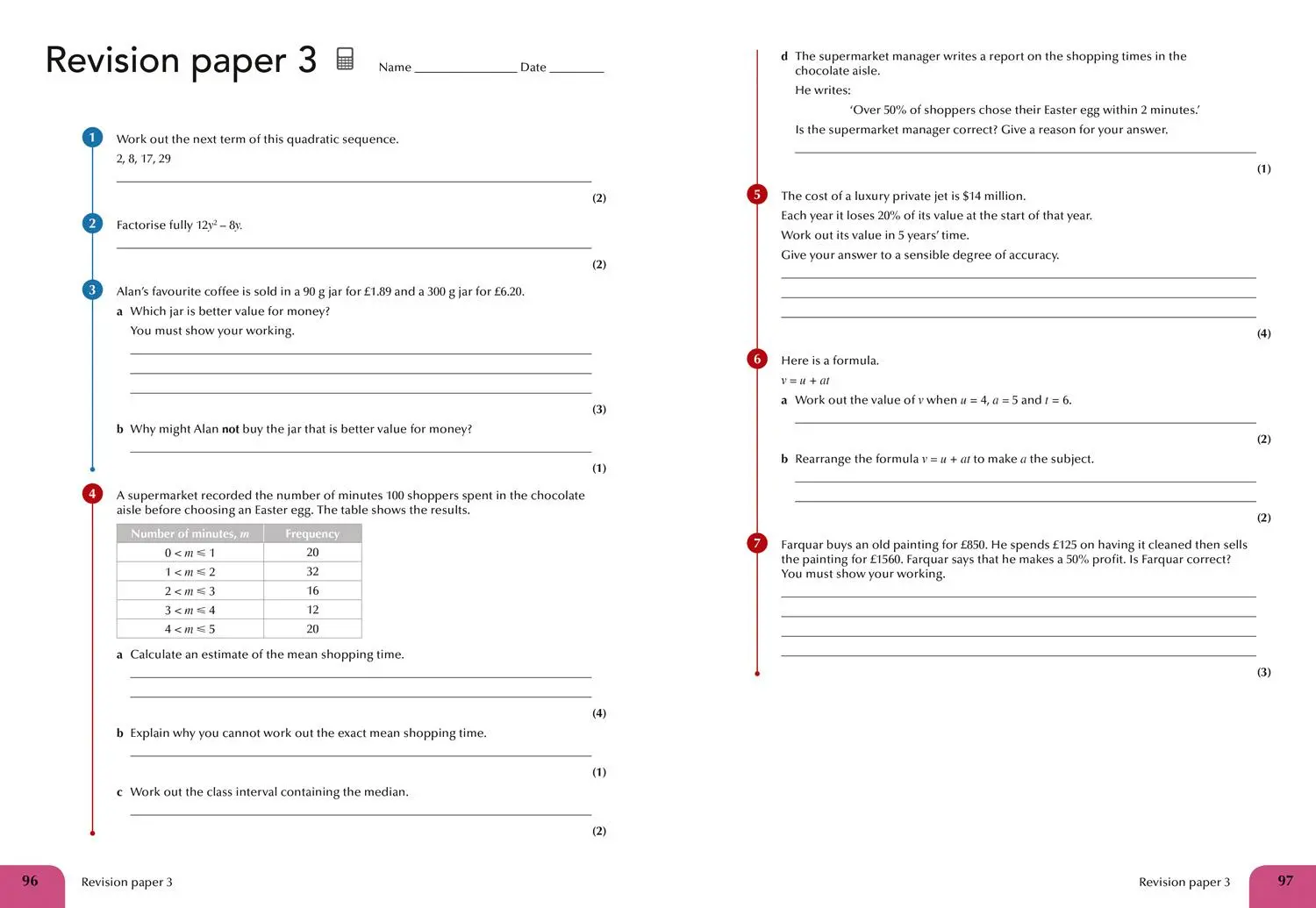Bild: 9780008114190 | Aqa GCSE (9-1) Maths Grade 4-5 Booster Workbook | Greg Byrd | Buch