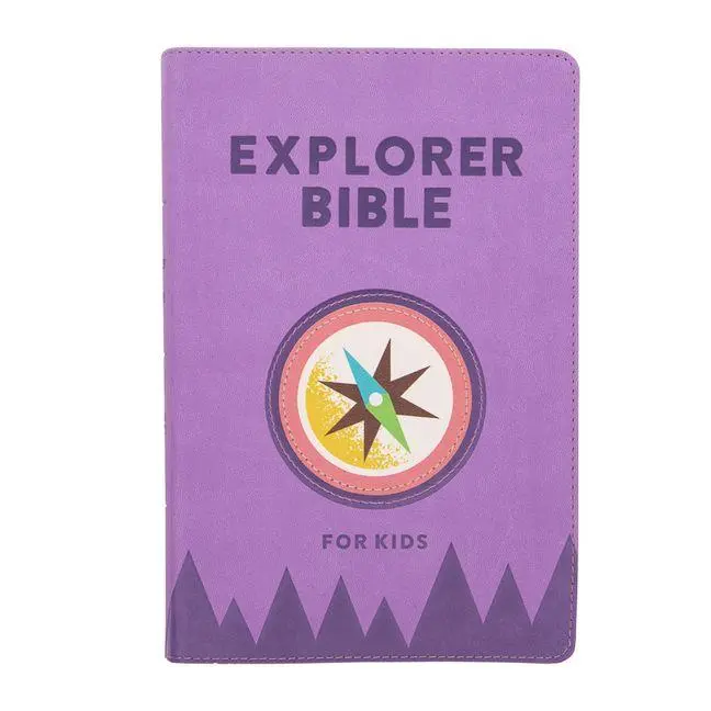 Cover: 9781087774190 | CSB Explorer Bible for Kids, Lavender Compass Leathertouch, Indexed