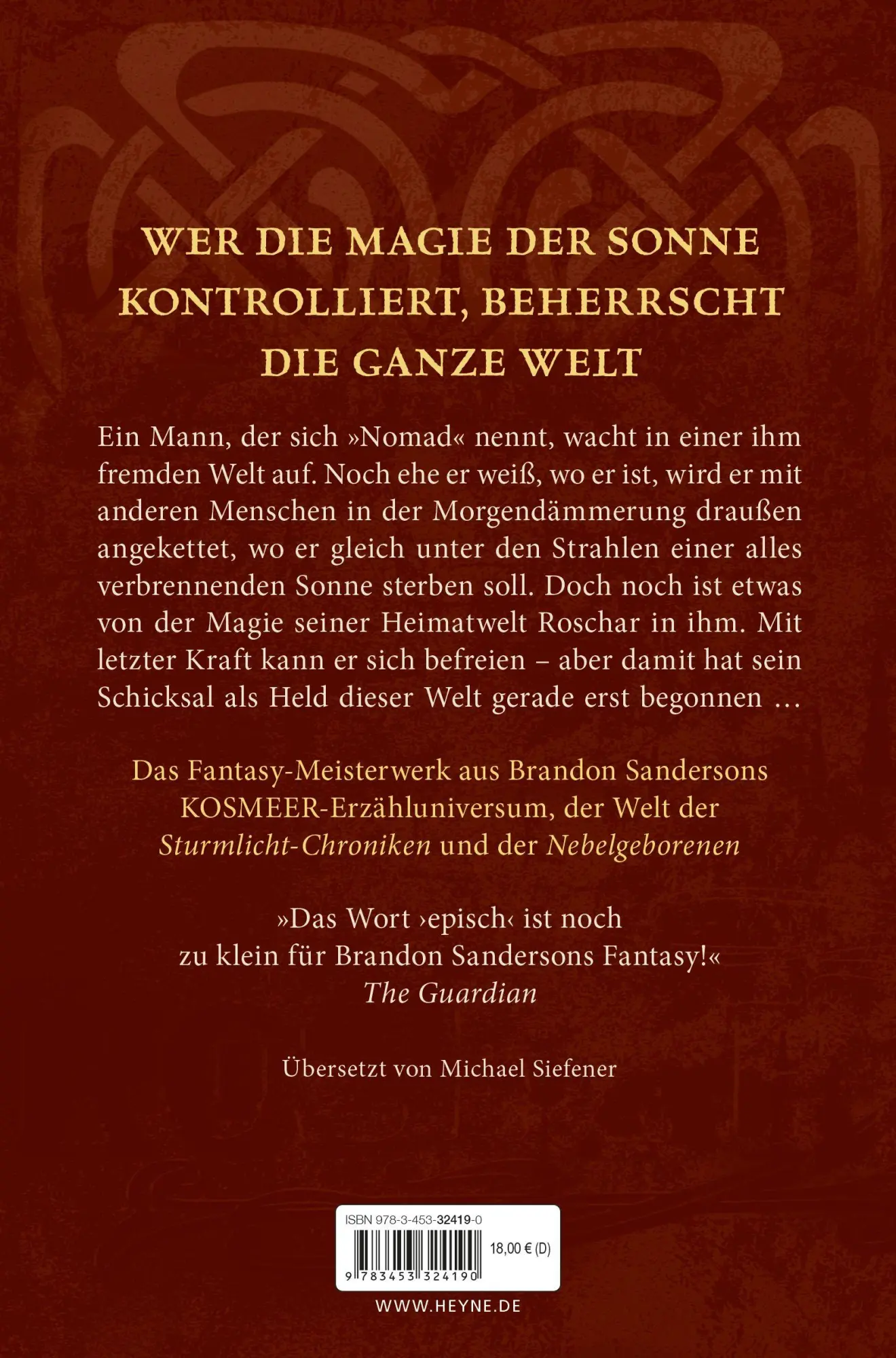 Bild: 9783453324190 | Das Herz der Sonne | Ein Kosmeer-Roman | Brandon Sanderson | Buch