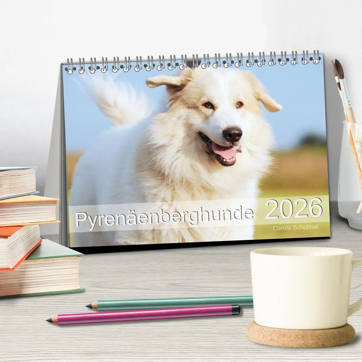 Bild: 9783457454190 | Pyrenäenberghunde (Tischkalender 2026 DIN A5 quer), CALVENDO...