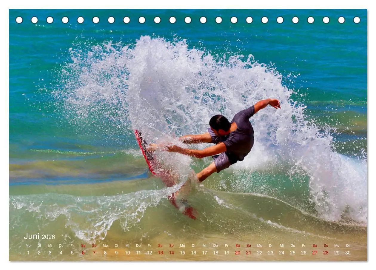 Bild: 9783457834190 | Surfen - die perfekte Welle (Tischkalender 2026 DIN A5 quer),...