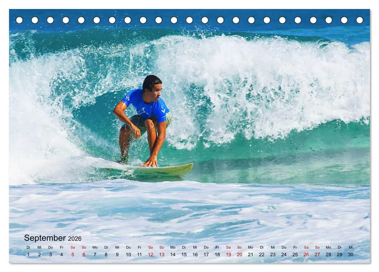Bild: 9783457834190 | Surfen - die perfekte Welle (Tischkalender 2026 DIN A5 quer),...