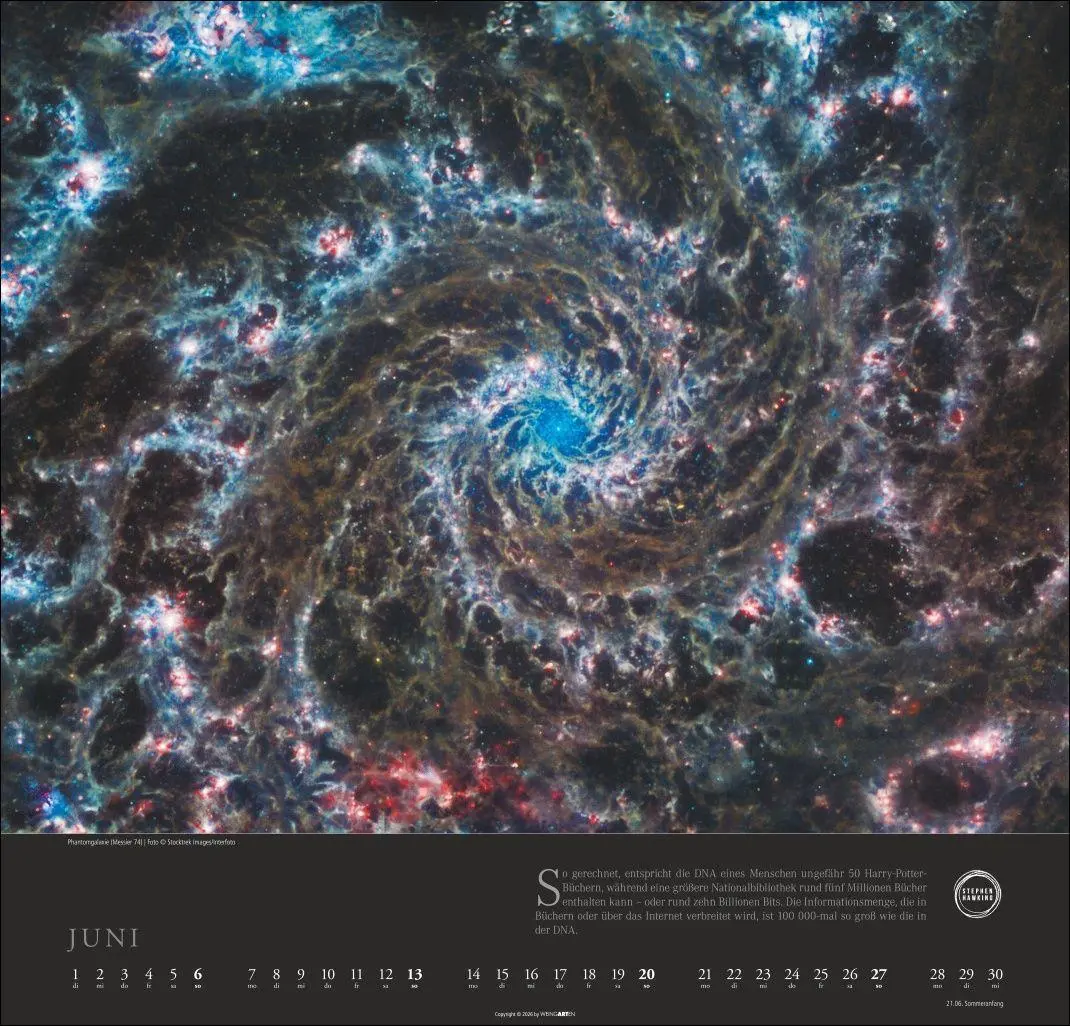 Bild: 9783839904190 | Stephen Hawking Kalender 2027 - Mein Universum | Kalender | 14 S.