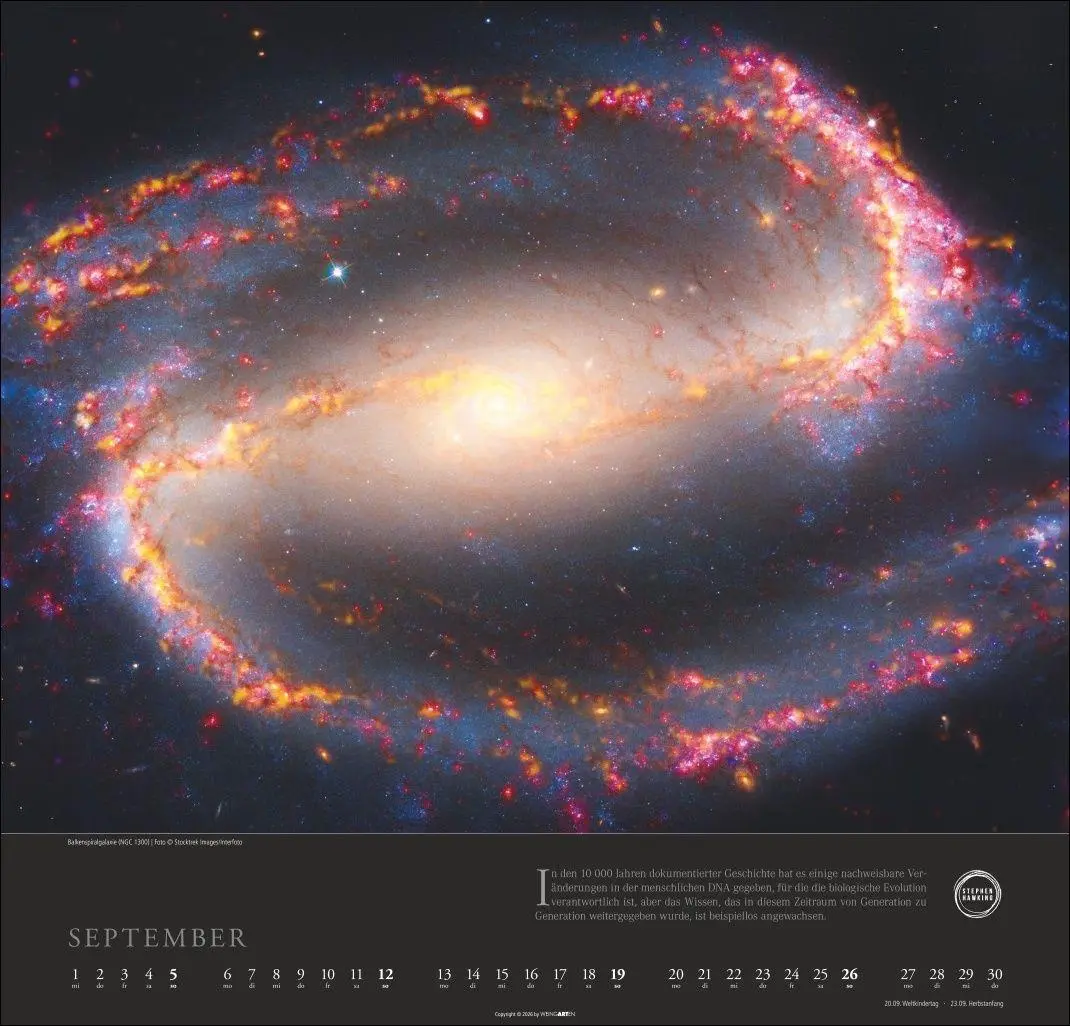Bild: 9783839904190 | Stephen Hawking Kalender 2027 - Mein Universum | Kalender | 14 S.