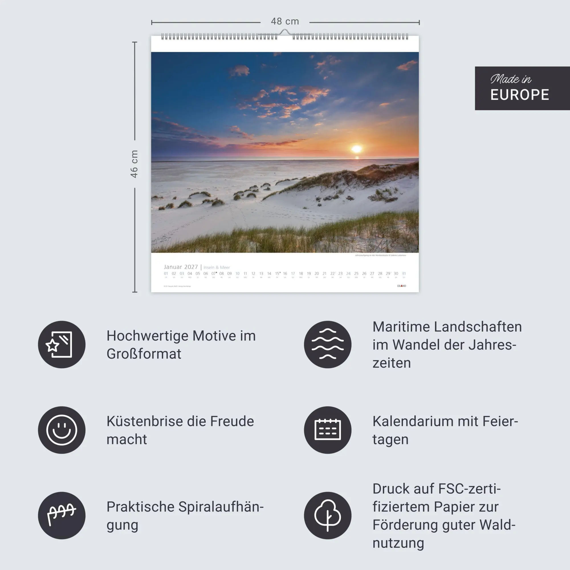 Bild: 9783964024190 | Inseln und Meer Edition Kalender 2027 | Eiland | Kalender | 13 S.