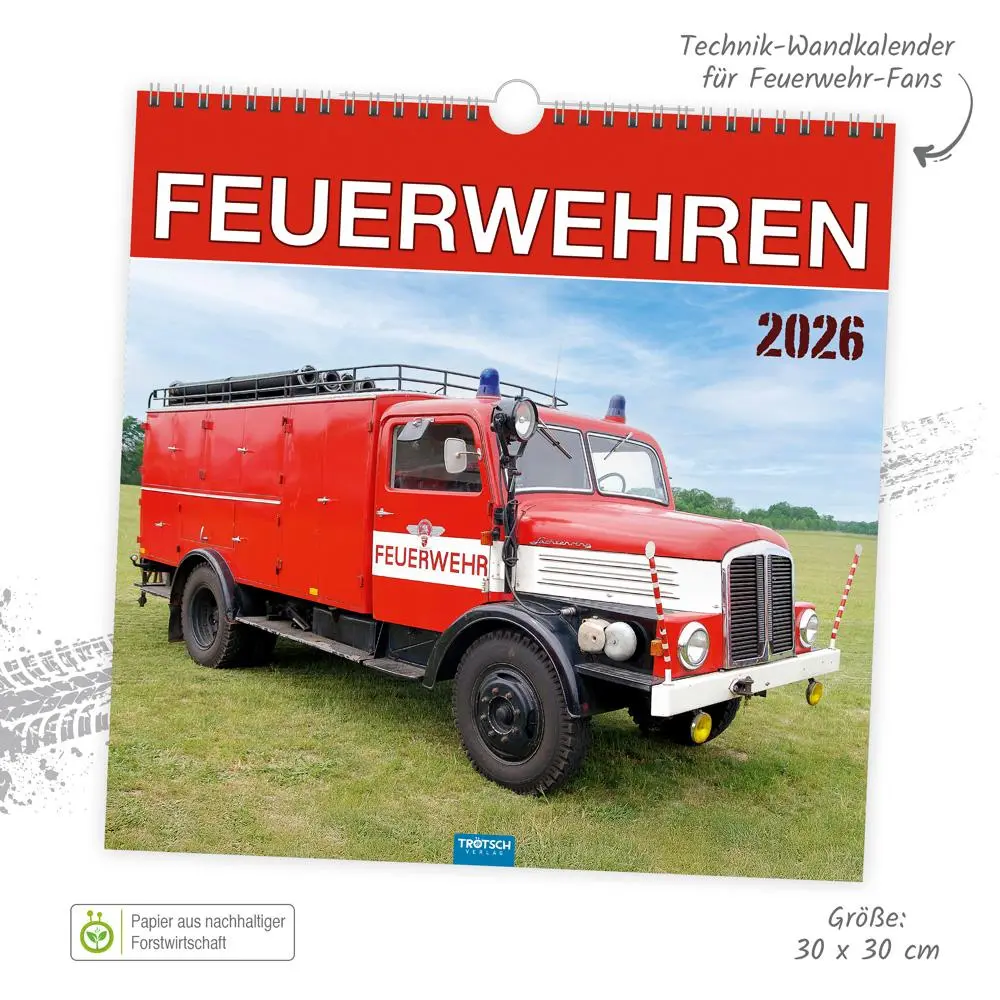 Bild: 9783988024190 | Trötsch Technikkalender Feuerwehren 2026 | KG | Kalender | XXIV | 2026