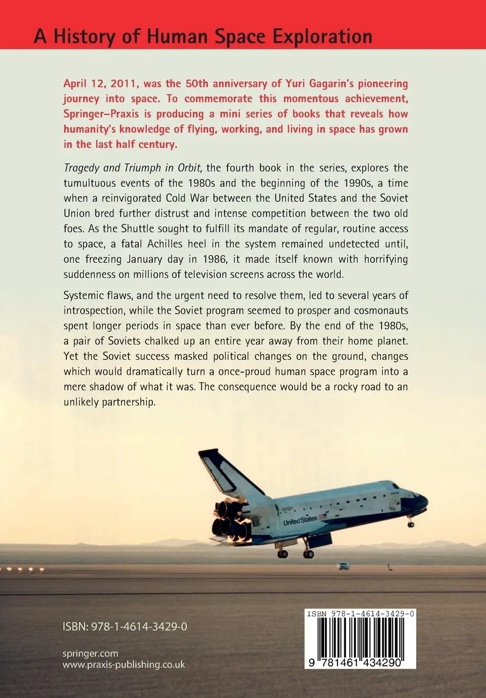 Rückseite: 9781461434290 | Tragedy and Triumph in Orbit | The Eighties and Early Nineties | Evans