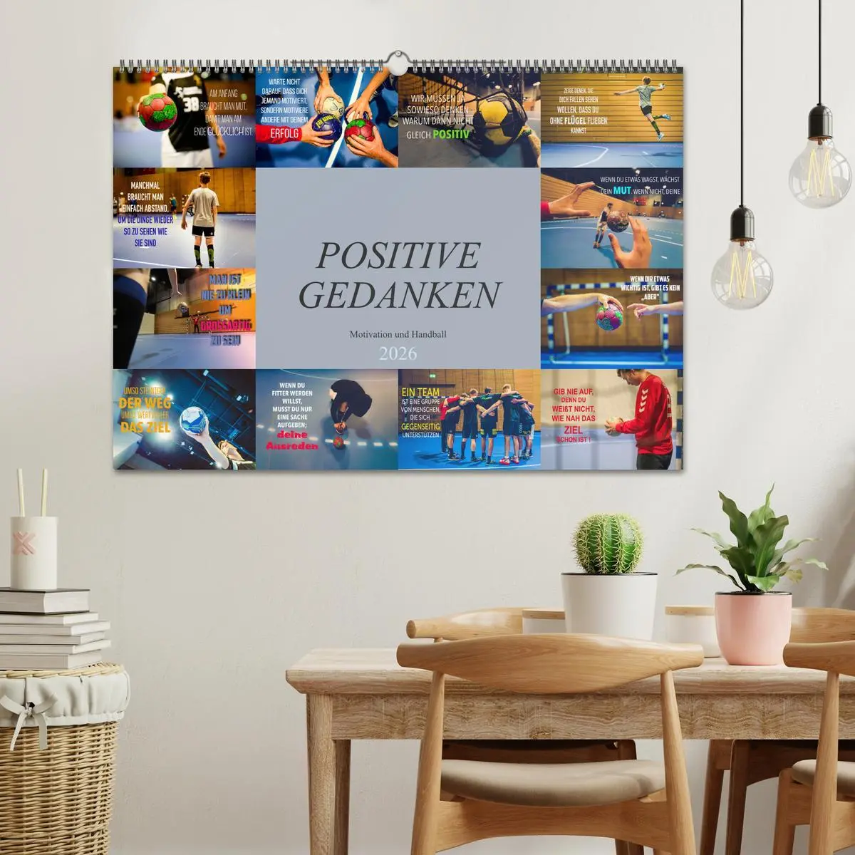 Bild: 9783457684290 | Positive Gedanken - Motivation und Handball (Wandkalender 2026 DIN...
