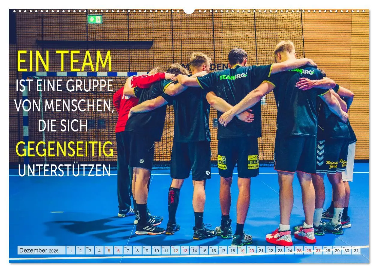 Bild: 9783457684290 | Positive Gedanken - Motivation und Handball (Wandkalender 2026 DIN...