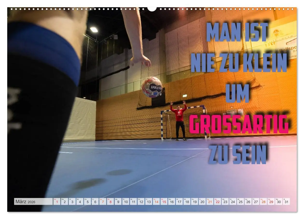 Bild: 9783457684290 | Positive Gedanken - Motivation und Handball (Wandkalender 2026 DIN...