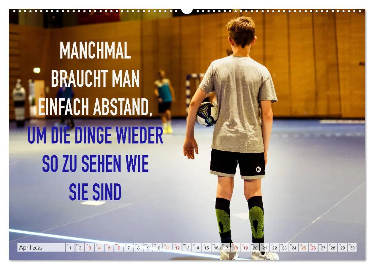 Bild: 9783457684290 | Positive Gedanken - Motivation und Handball (Wandkalender 2026 DIN...