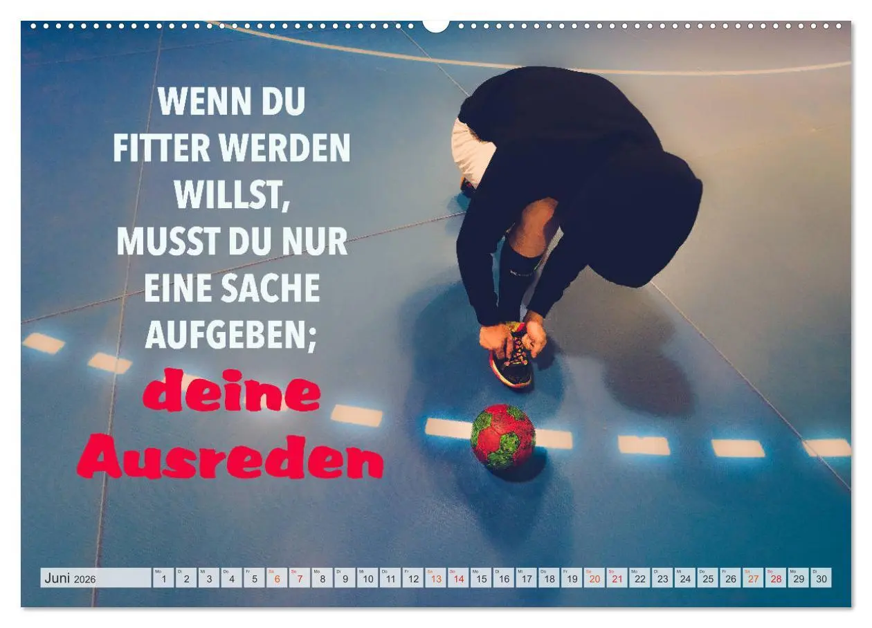 Bild: 9783457684290 | Positive Gedanken - Motivation und Handball (Wandkalender 2026 DIN...