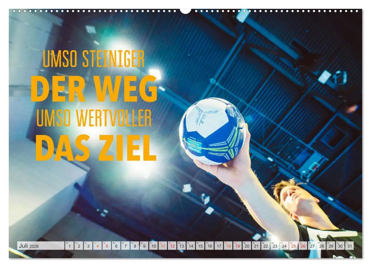 Bild: 9783457684290 | Positive Gedanken - Motivation und Handball (Wandkalender 2026 DIN...
