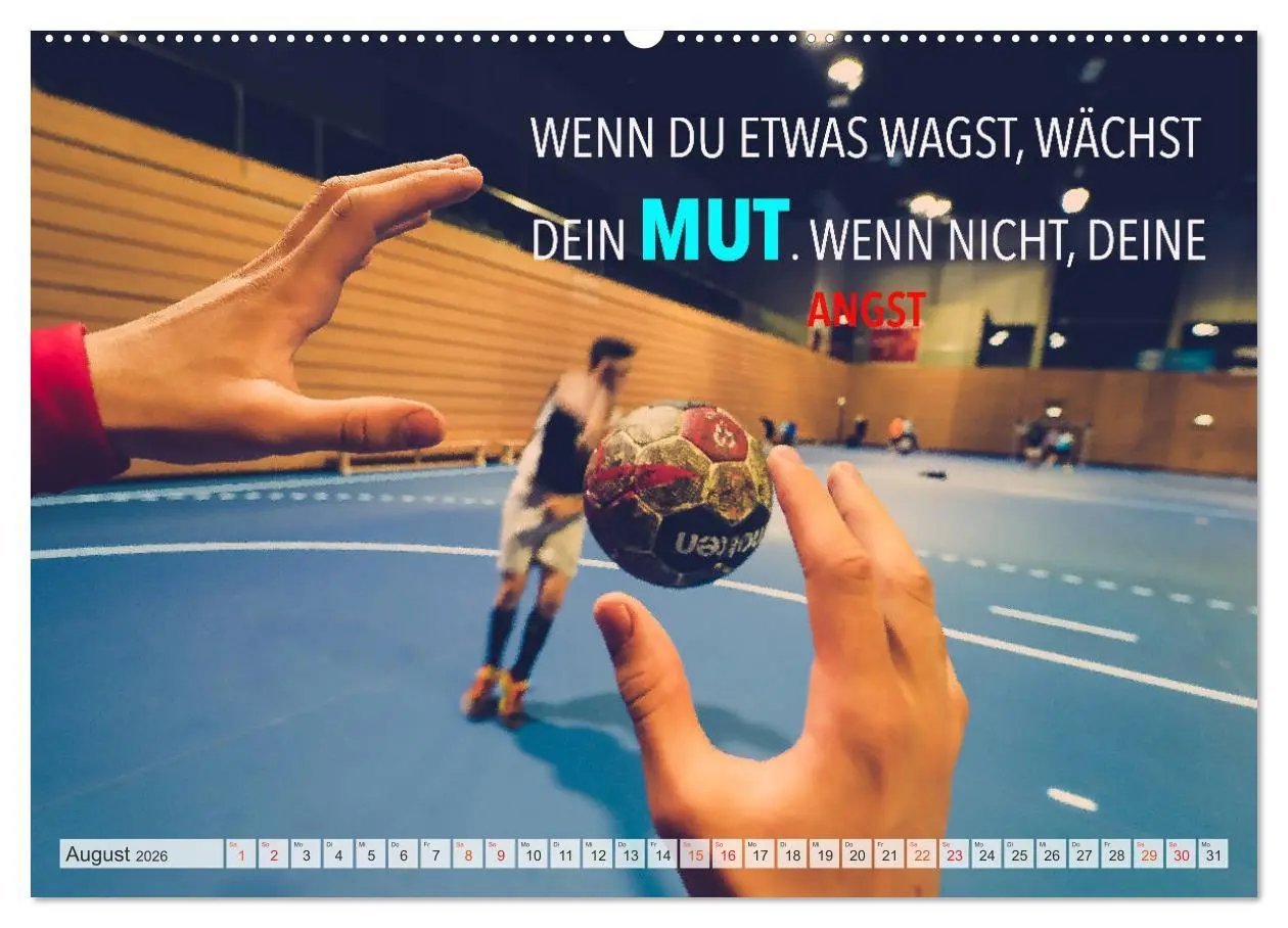 Bild: 9783457684290 | Positive Gedanken - Motivation und Handball (Wandkalender 2026 DIN...