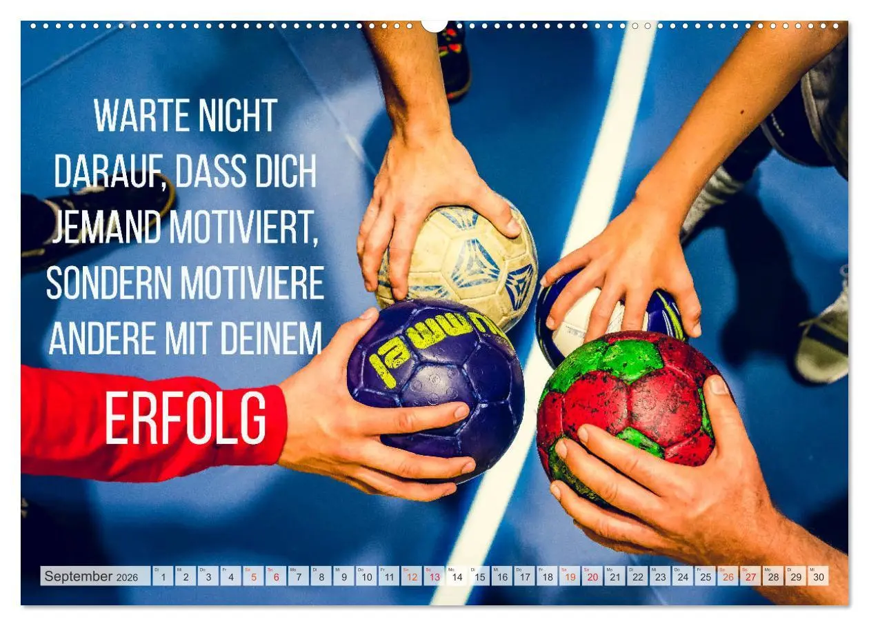 Bild: 9783457684290 | Positive Gedanken - Motivation und Handball (Wandkalender 2026 DIN...