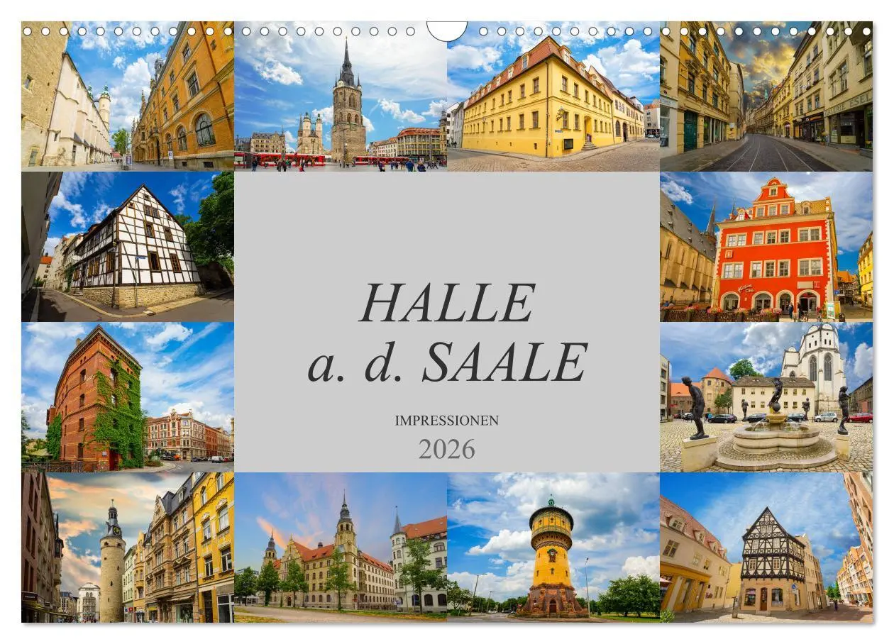 Cover: 9783457824290 | Halle a. d. Saale Impressionen (Wandkalender 2026 DIN A3 quer),...